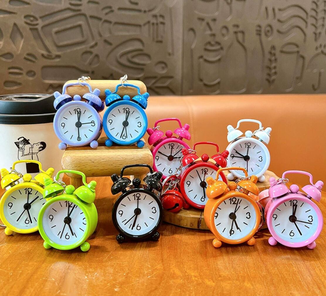 Popular cute alarm clock keychain