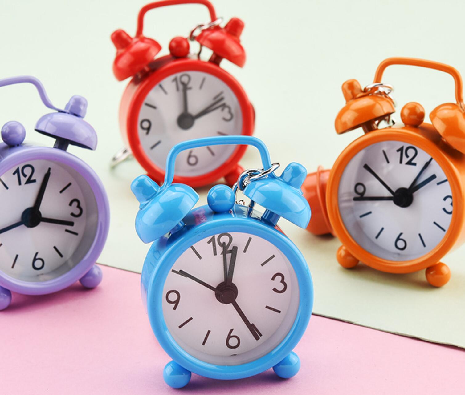 Popular cute alarm clock keychain