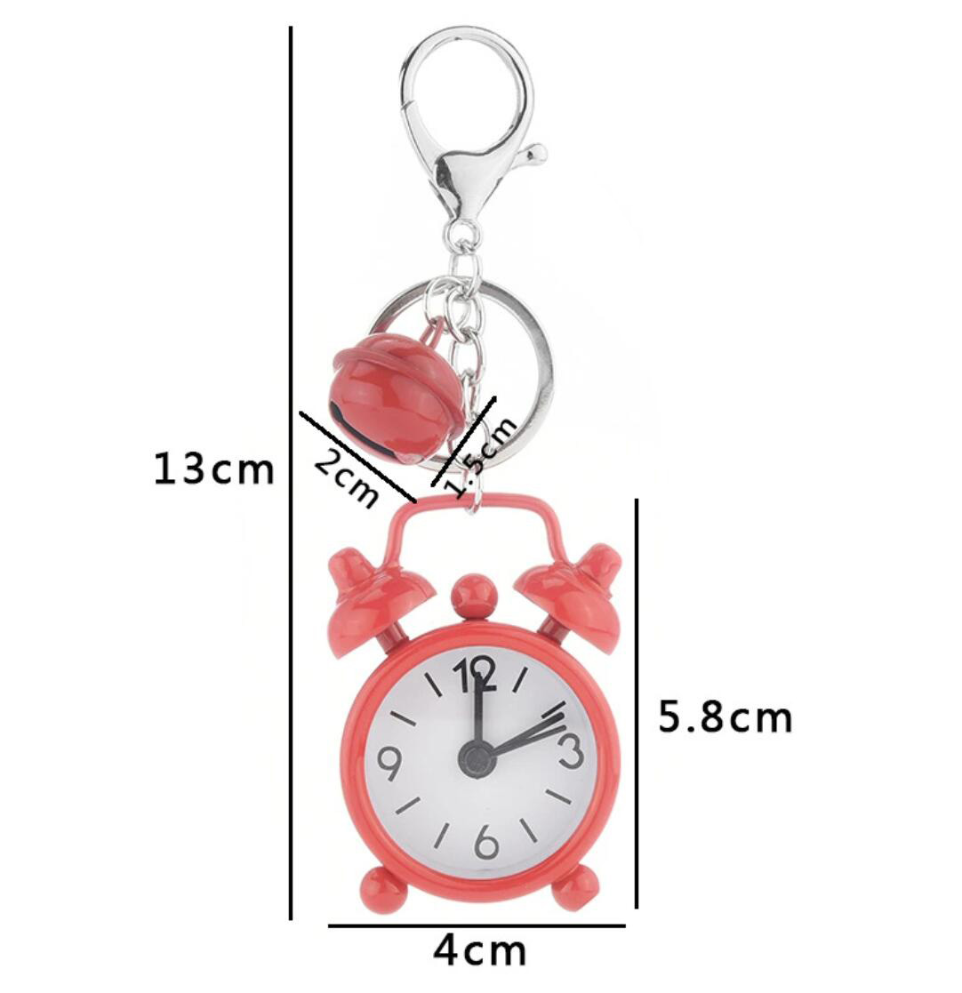 Popular cute alarm clock keychain