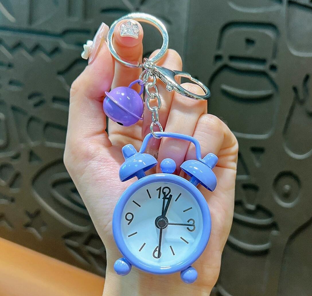 Popular cute alarm clock keychain