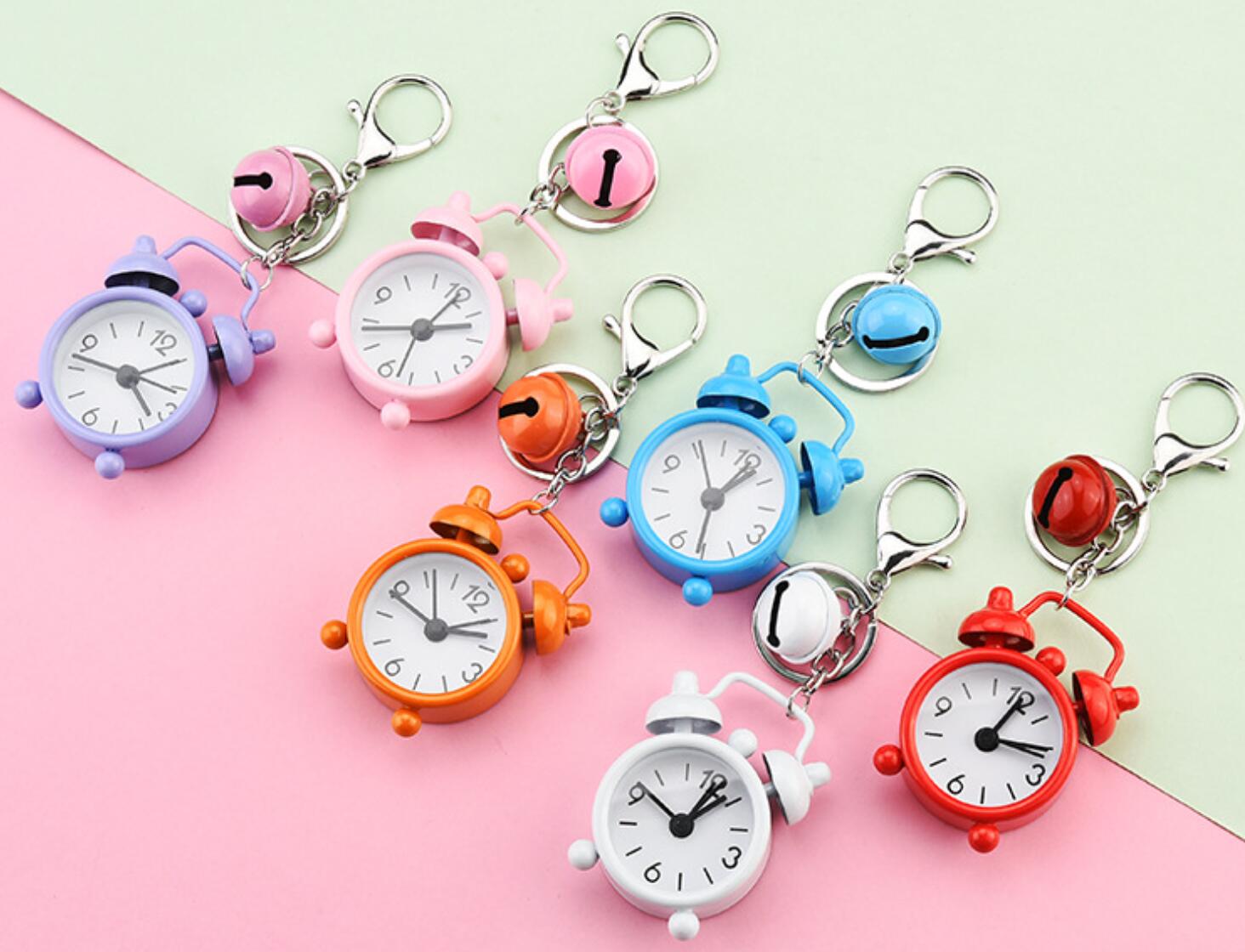 Popular cute alarm clock keychain