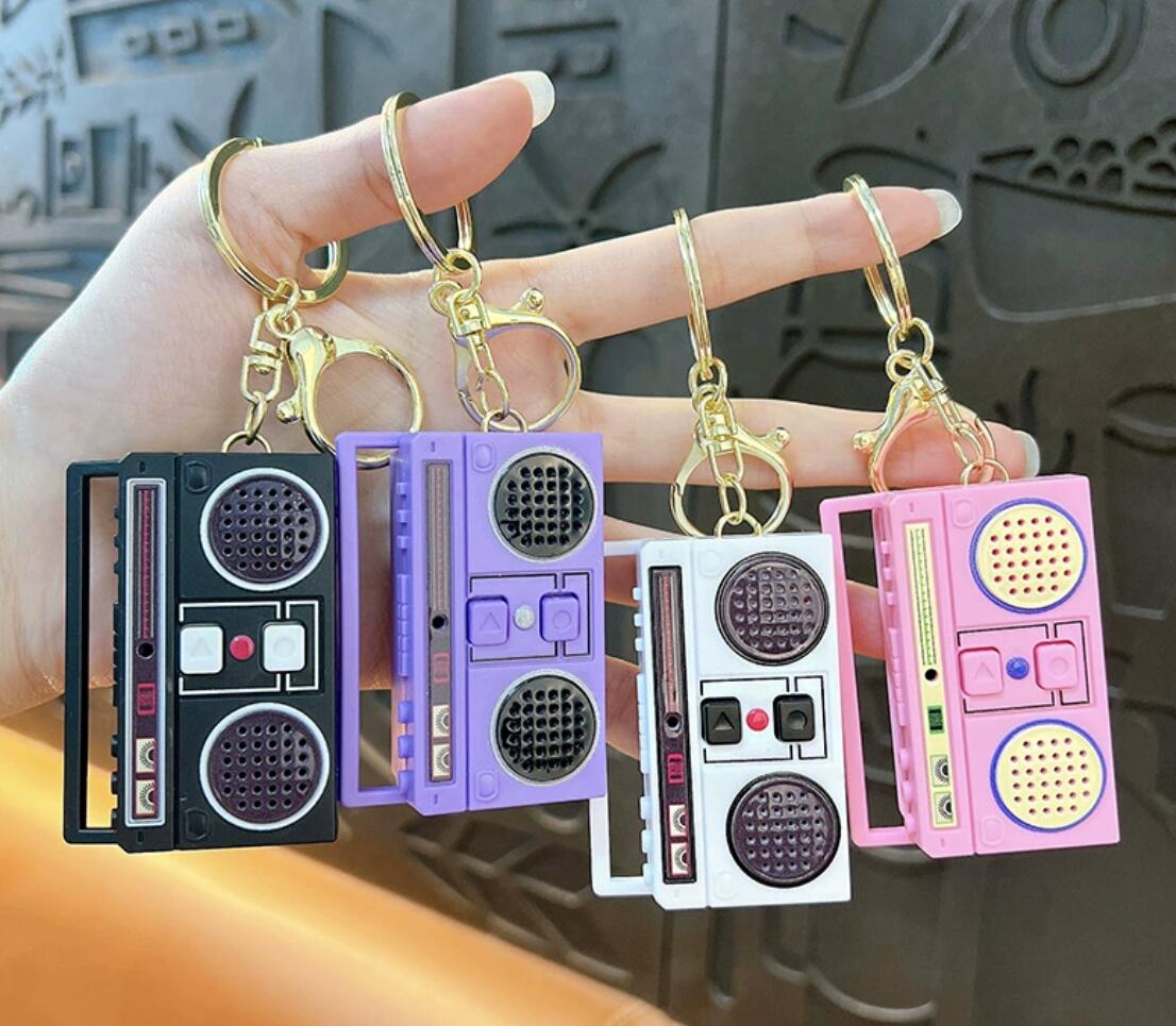 Classic retro recorder keychain