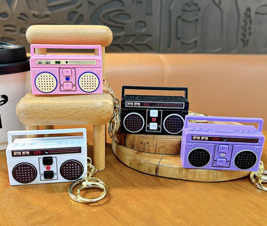 Classic retro recorder keychain