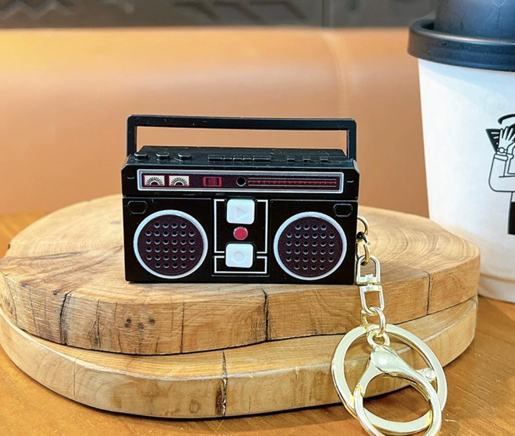 Classic retro recorder keychain