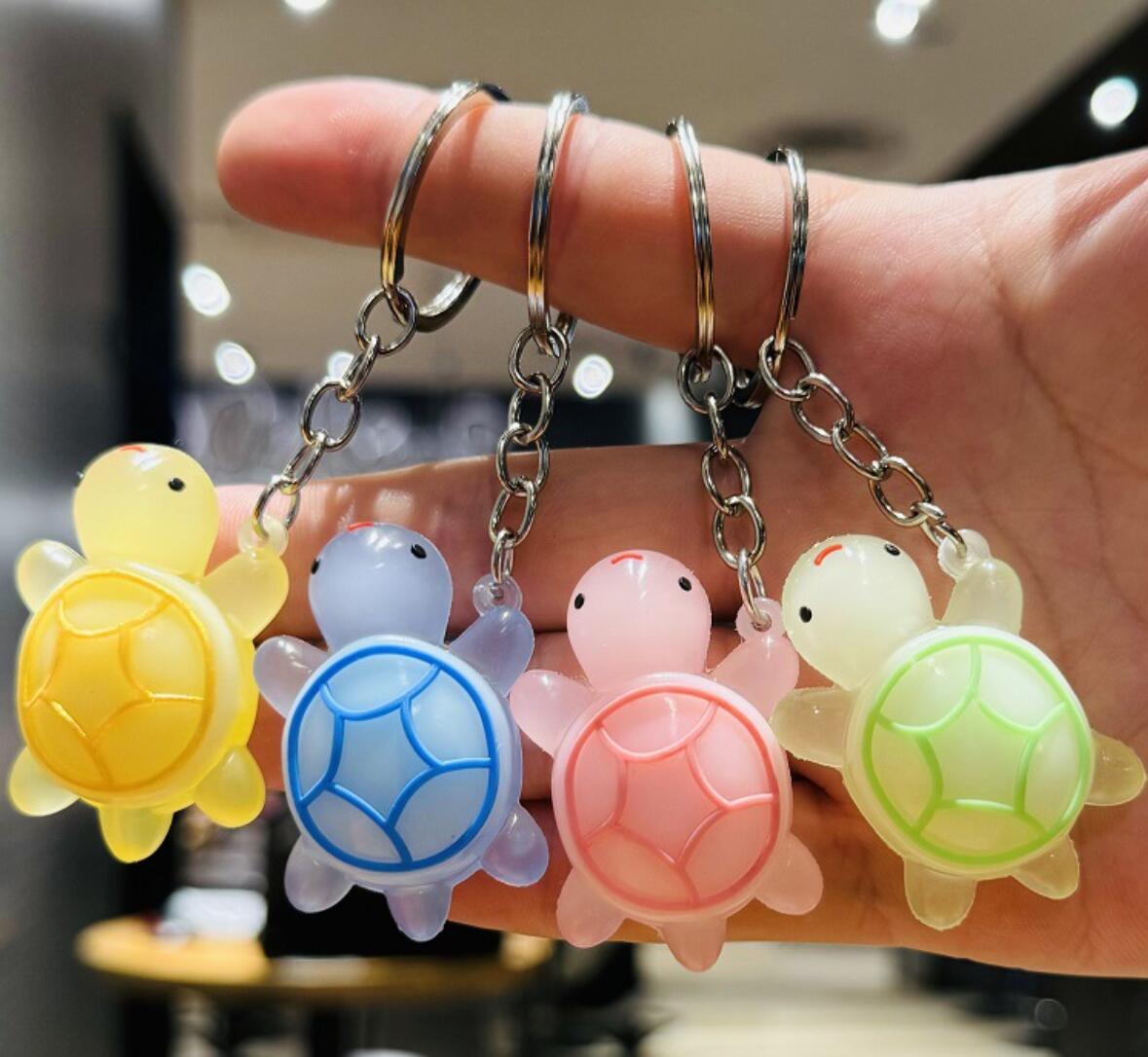 3D soft rubber turtle keychain