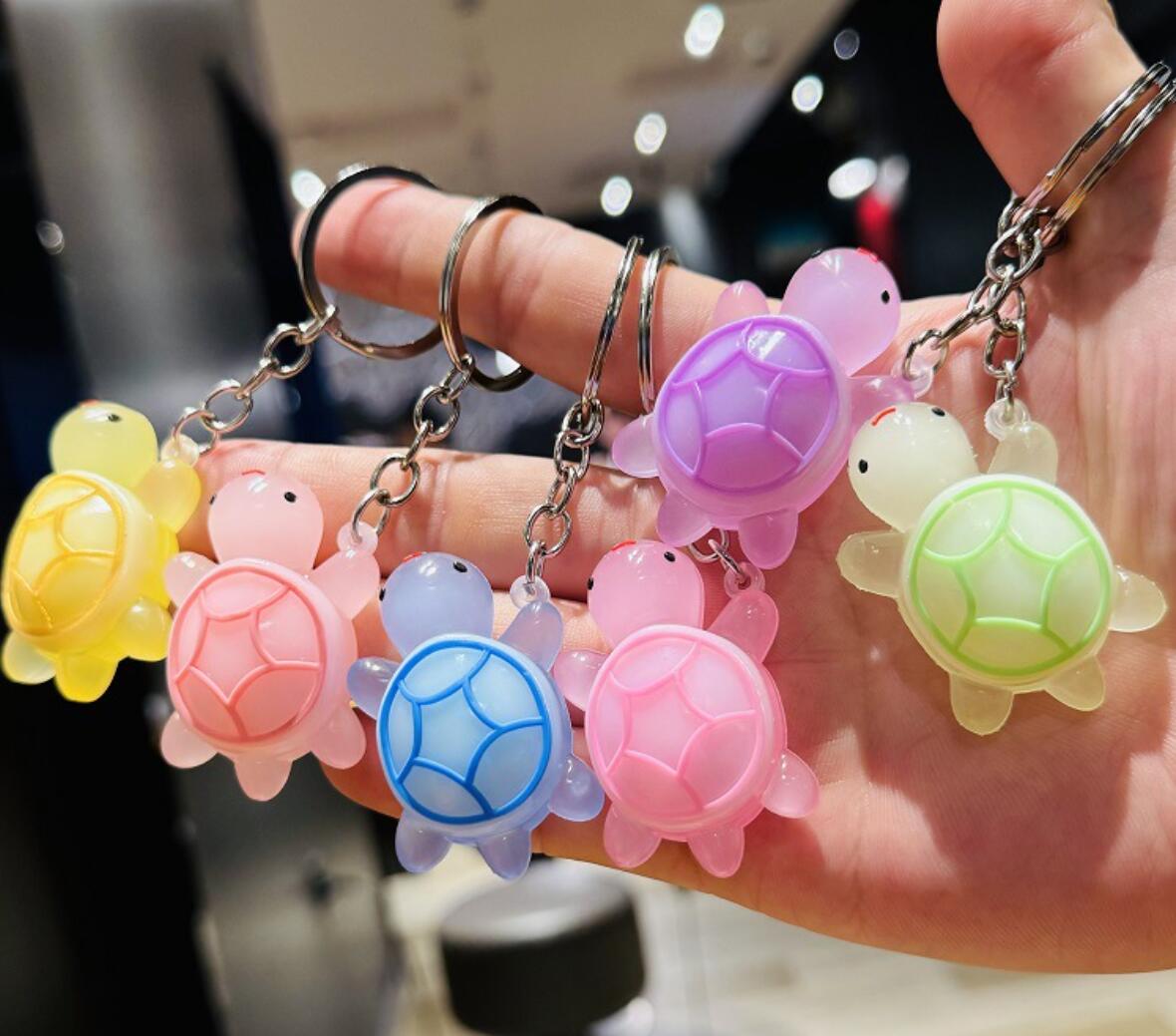 3D soft rubber turtle keychain