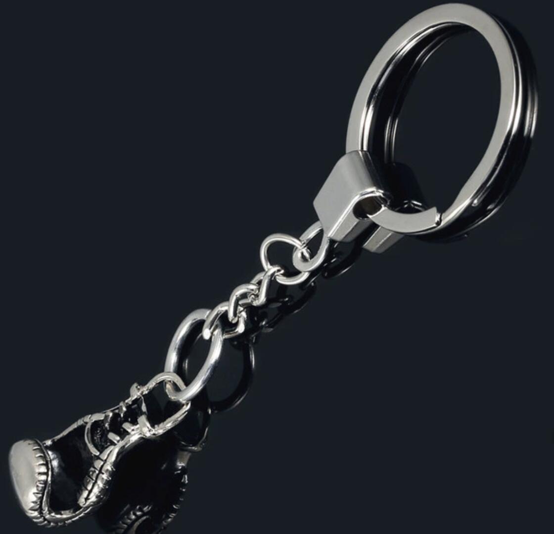 Competition boxing gloves metal keychain