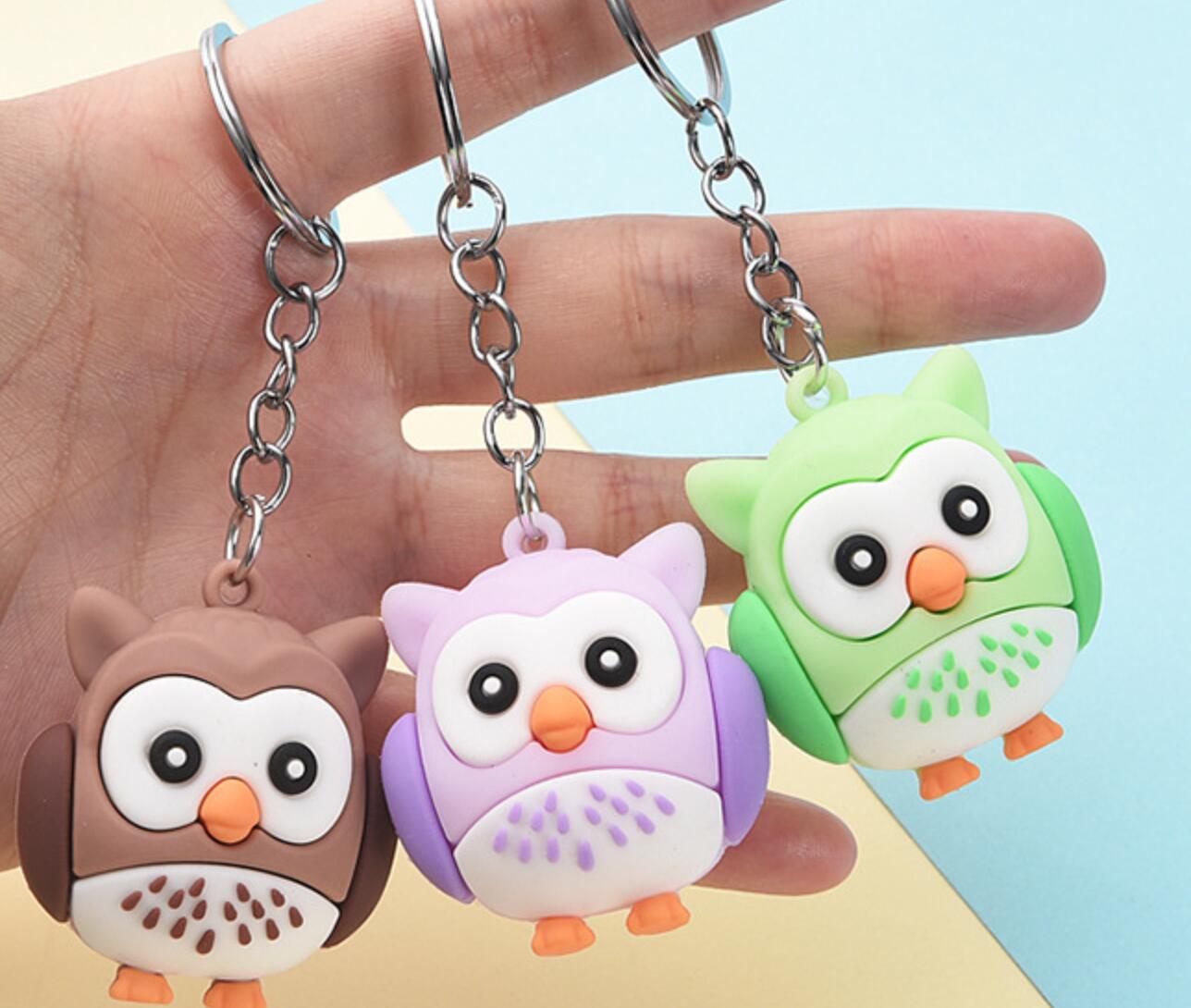 Cartoon cute owl keychain