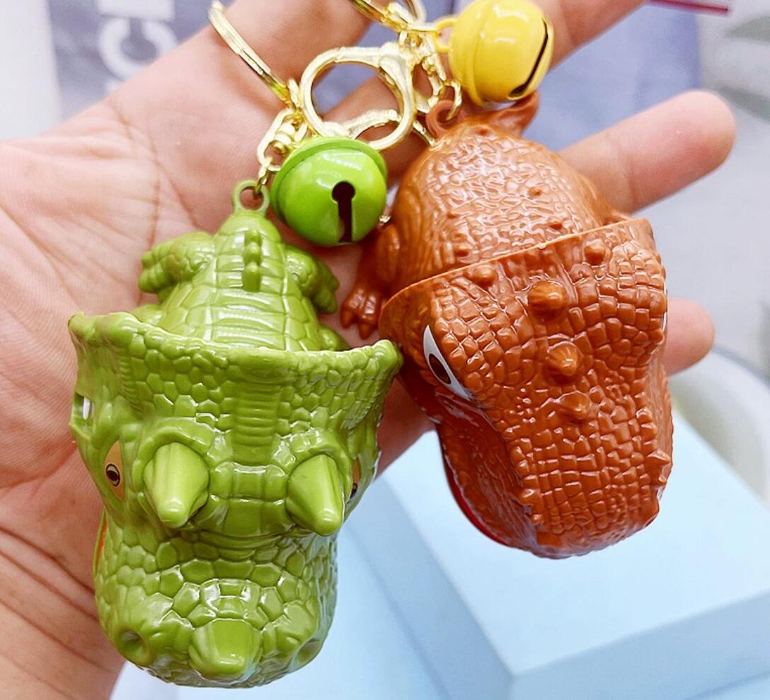 Finger-biting decompression toy dinosaur Tyrannosaurus Rex keychain