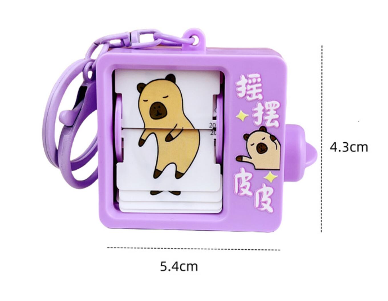 Fun book flipping animation machine keychain