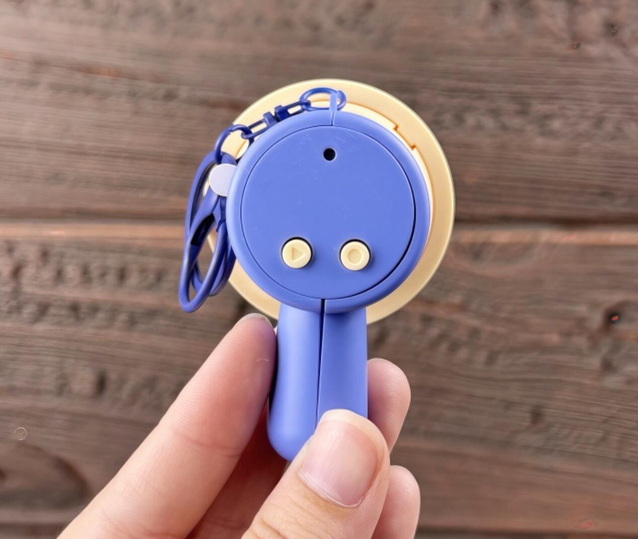 Cartoon mini recording speaker keychain