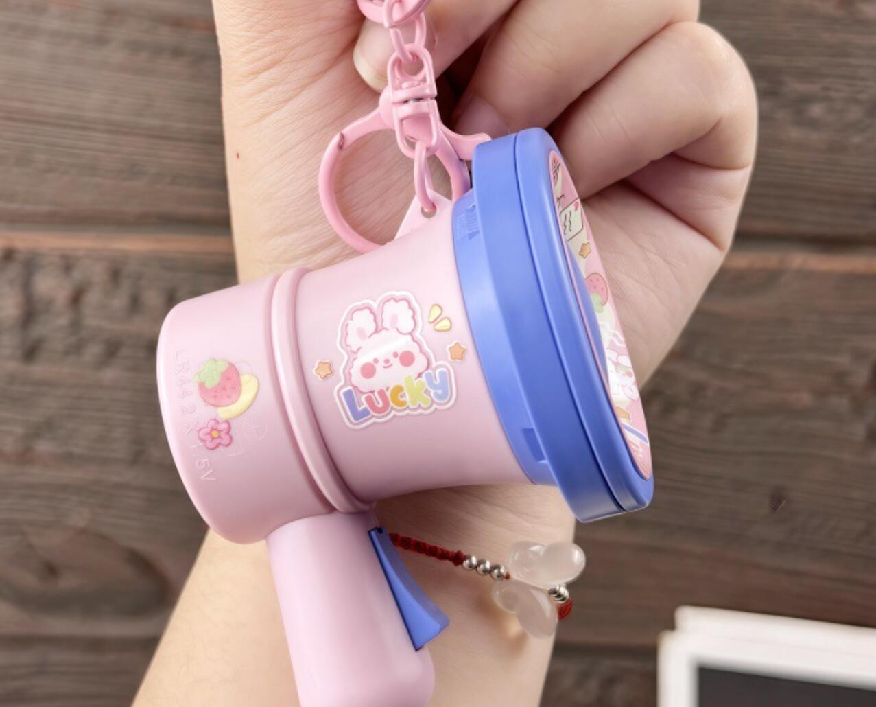 Cartoon mini recording speaker keychain