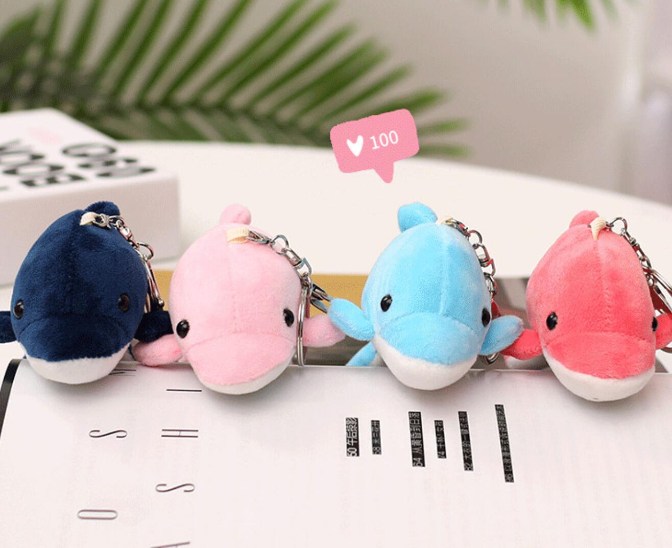 Cute Dolphin Plush Keychain