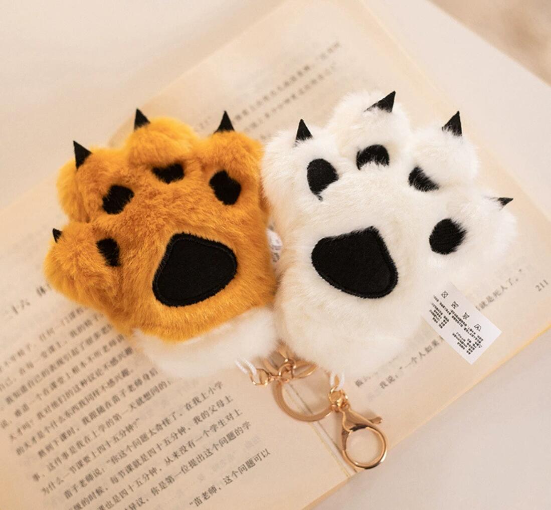 Cute Tiger Paw Plush Toy Keychain