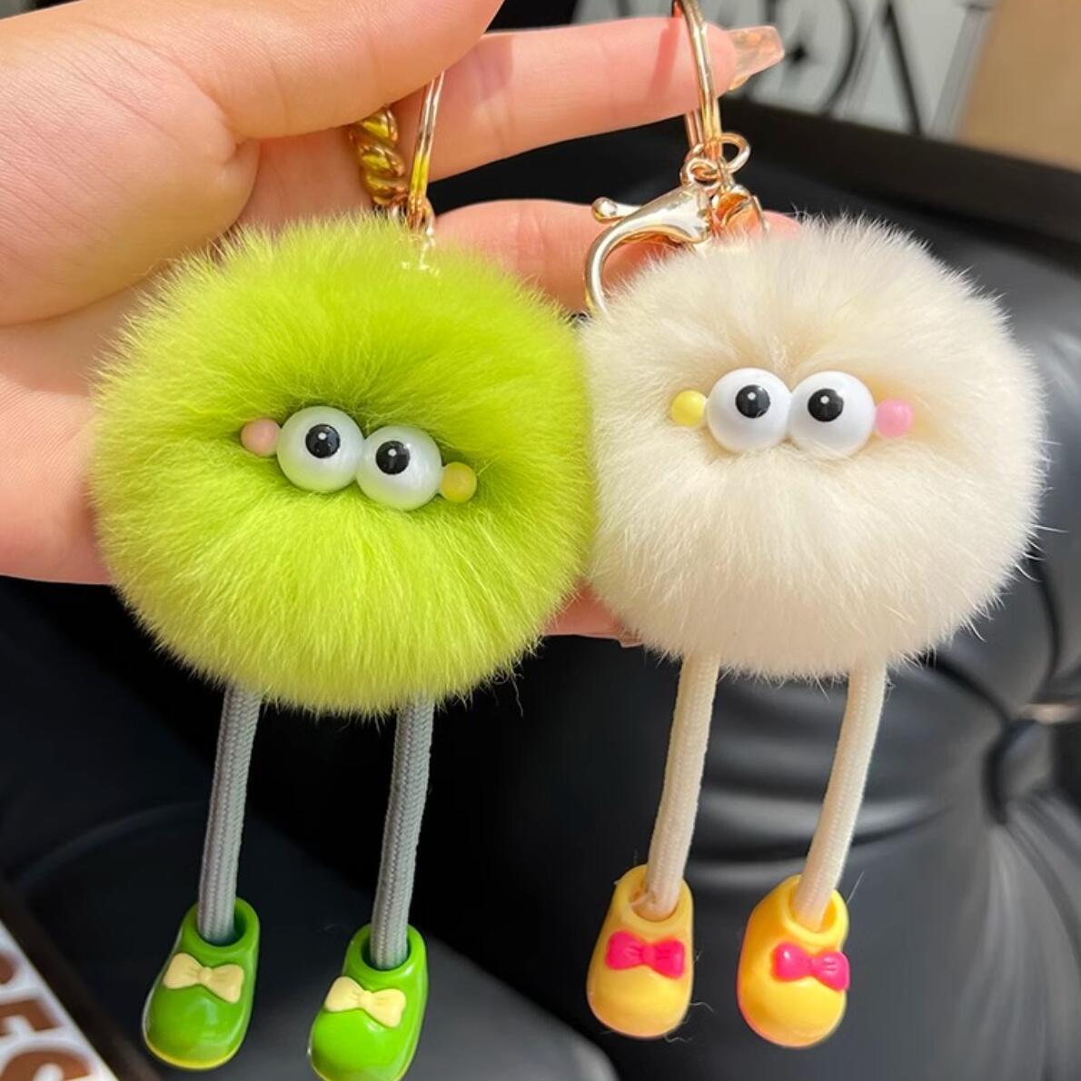Cute Long-Leg Little Coal Ball Keychain