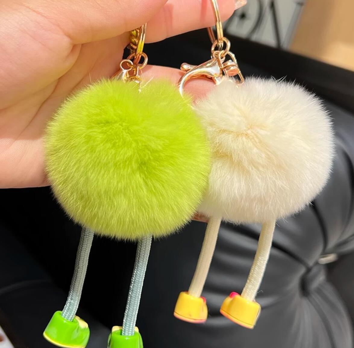 Cute Long-Leg Little Coal Ball Keychain