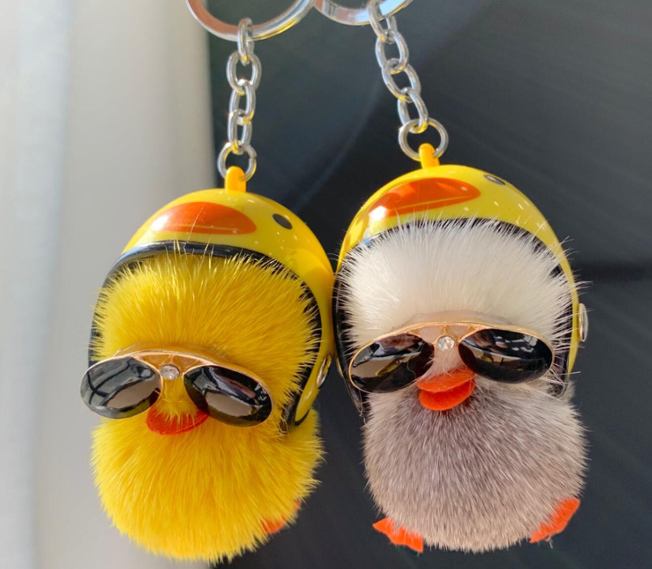 Cute Plush Yellow Duck Keychain