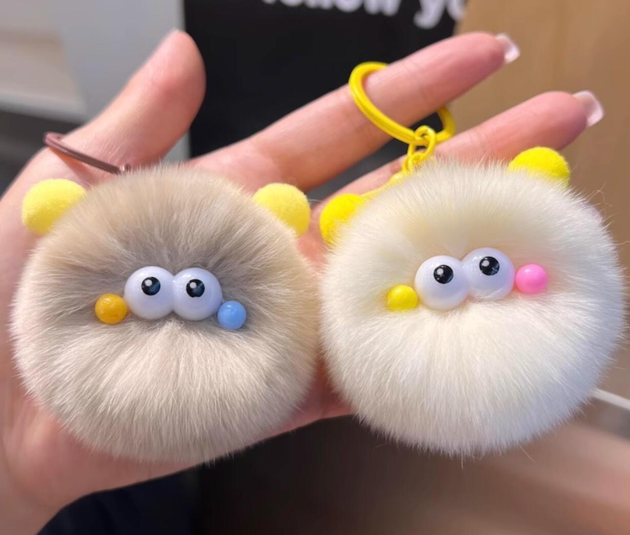 Cute Coal Ball Keychain