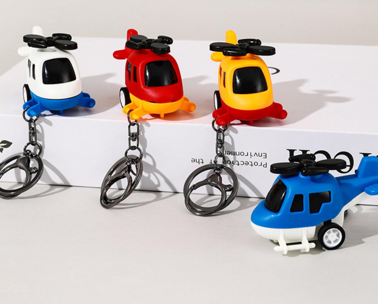 Pull-Back Mini Airplane Toy Keychain