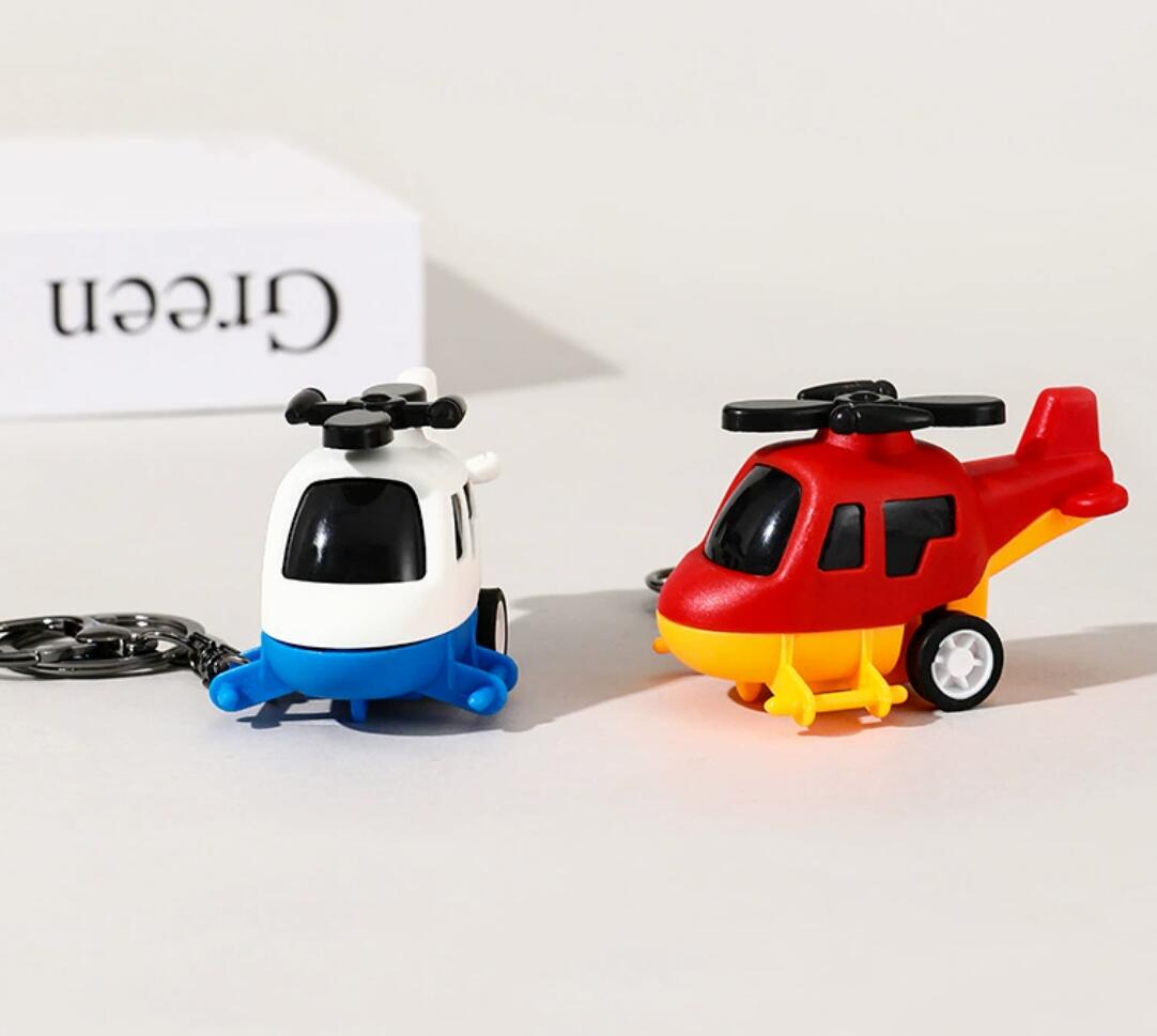 Pull-Back Mini Airplane Toy Keychain