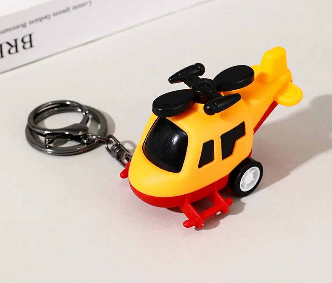 Pull-Back Mini Airplane Toy Keychain