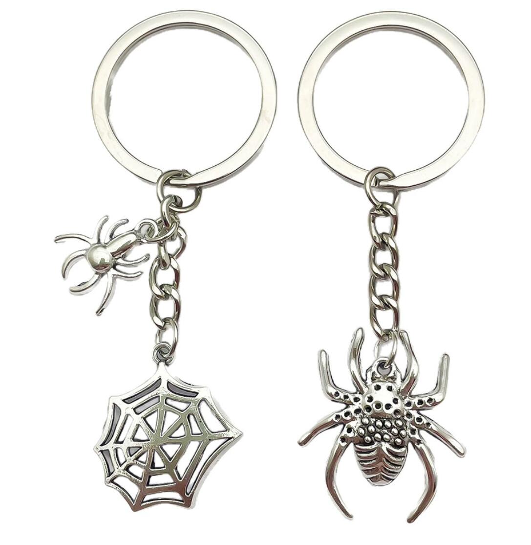 Halloween Alloy Spider Keychain