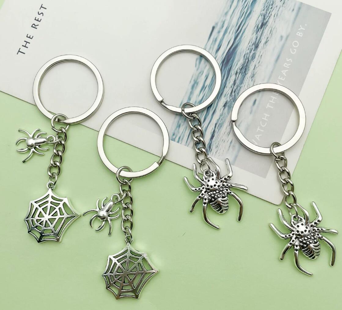 Halloween Alloy Spider Keychain