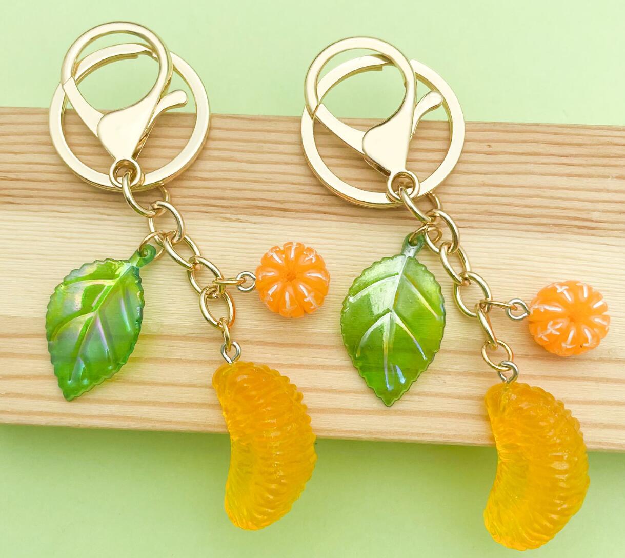 Simulated Orange Fruit Keychain