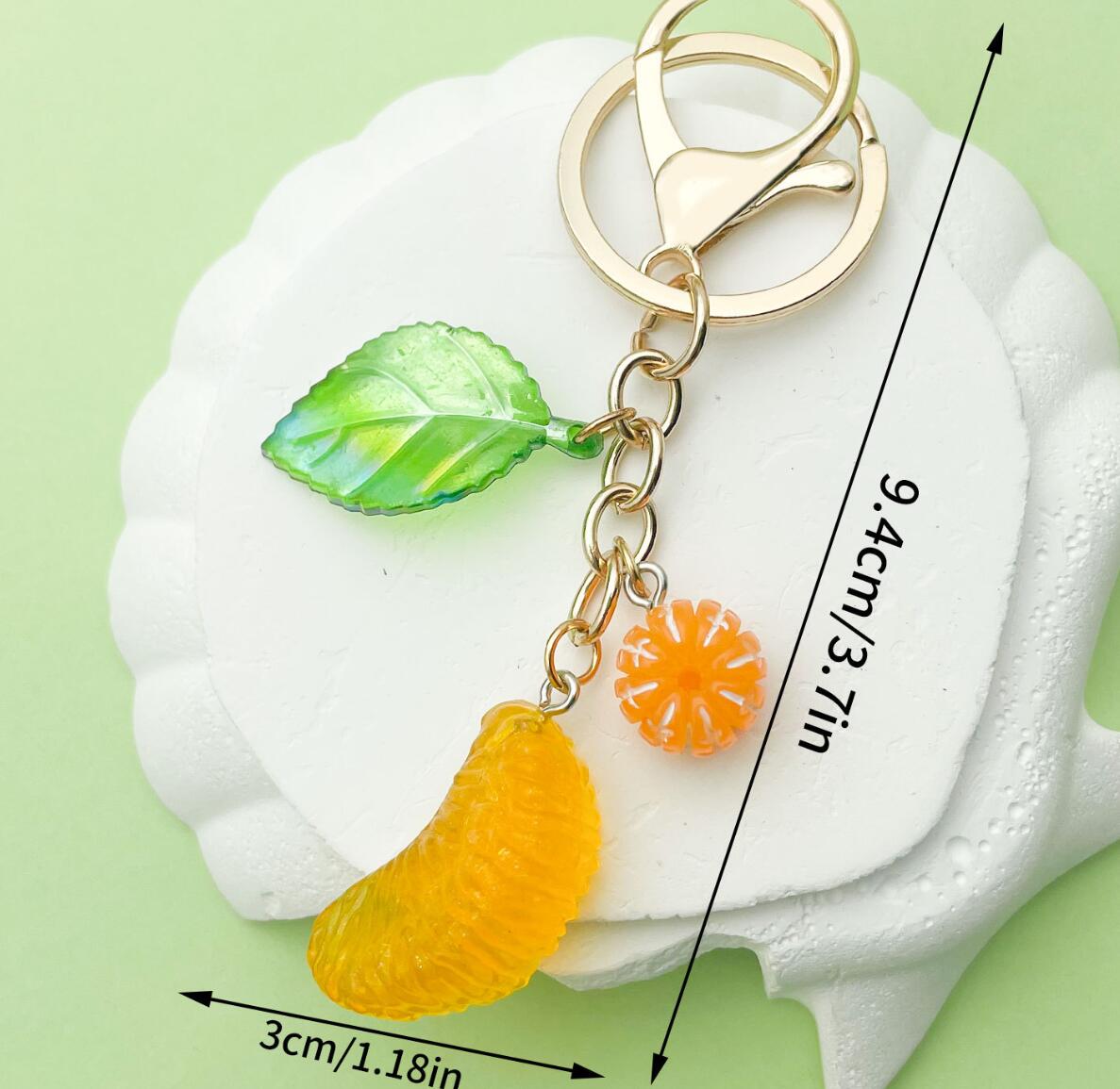 Simulated Orange Fruit Keychain
