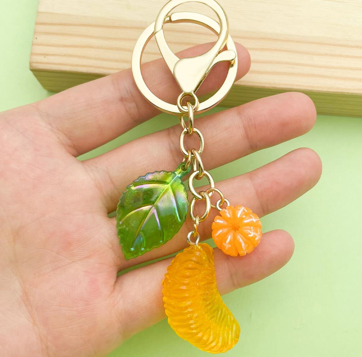 Simulated Orange Fruit Keychain