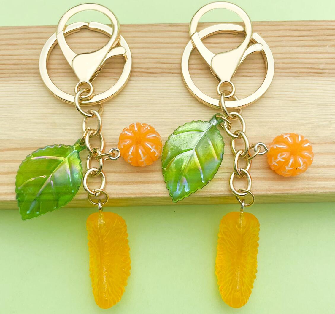 Simulated Orange Fruit Keychain