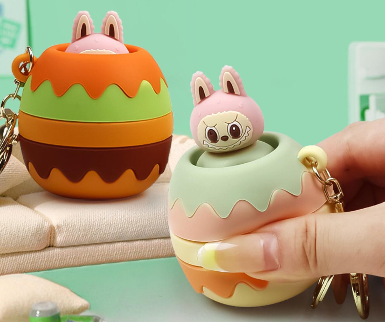 Cute Cartoon Bear Squeeze and Stress Relief Keychain