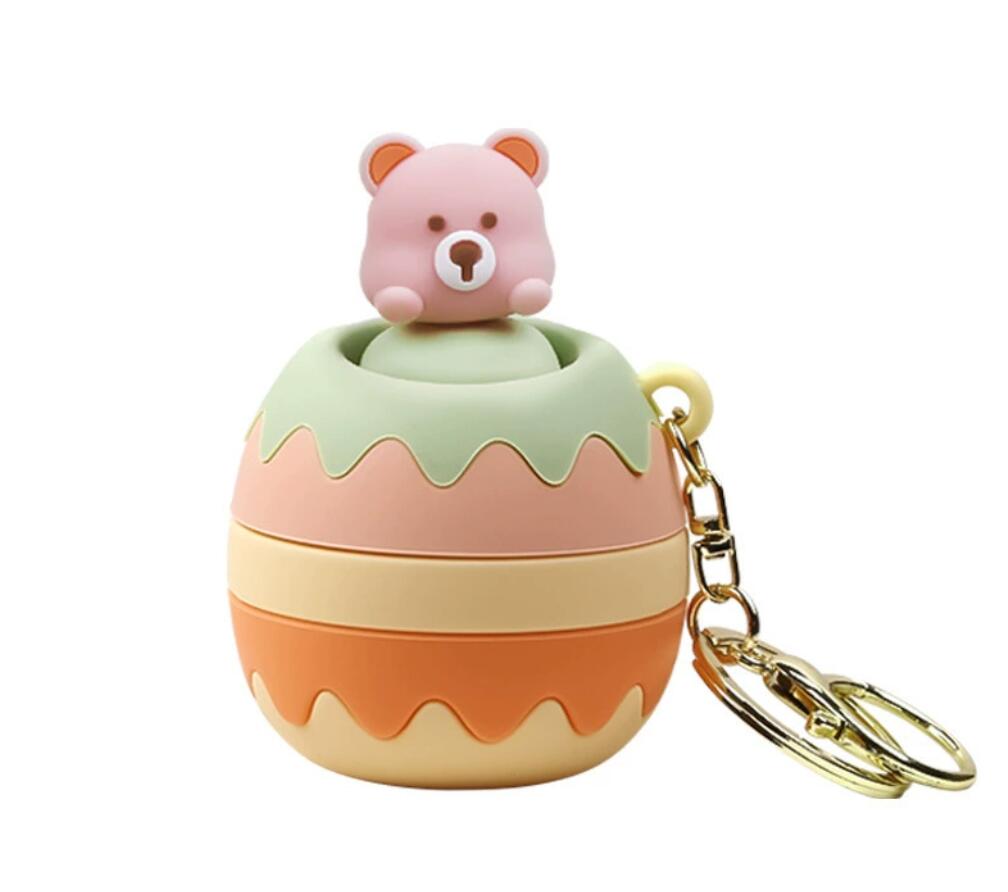 Cute Cartoon Bear Squeeze and Stress Relief Keychain