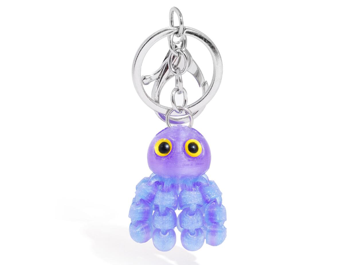 3D printed cute octopus keychain