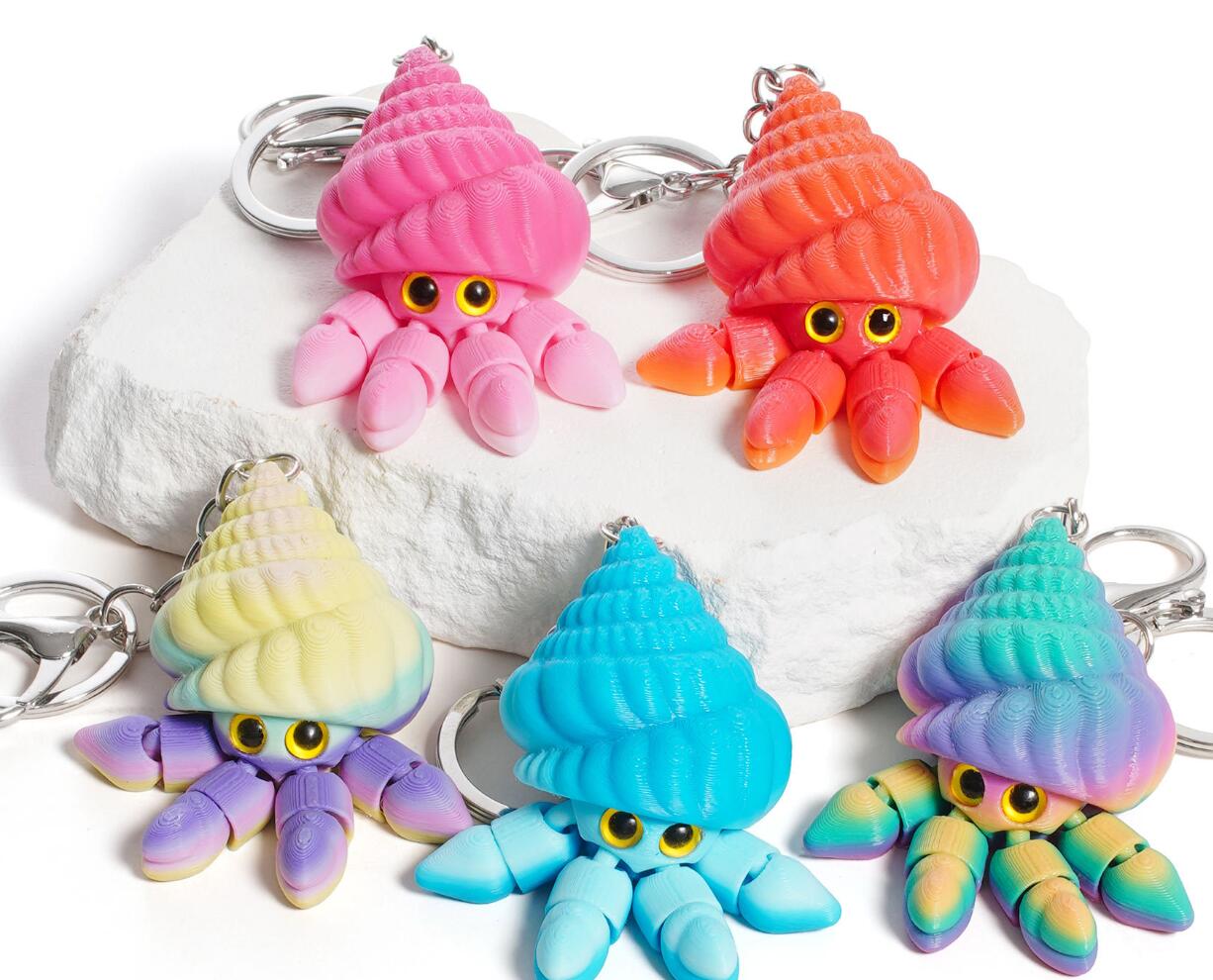 Cute Hermit Crab Keychain