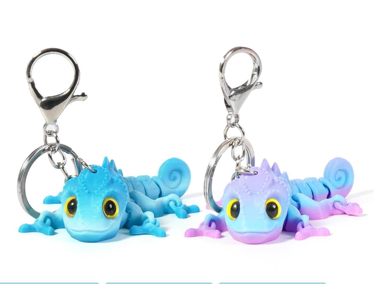 3D Printed Chameleon Keychain