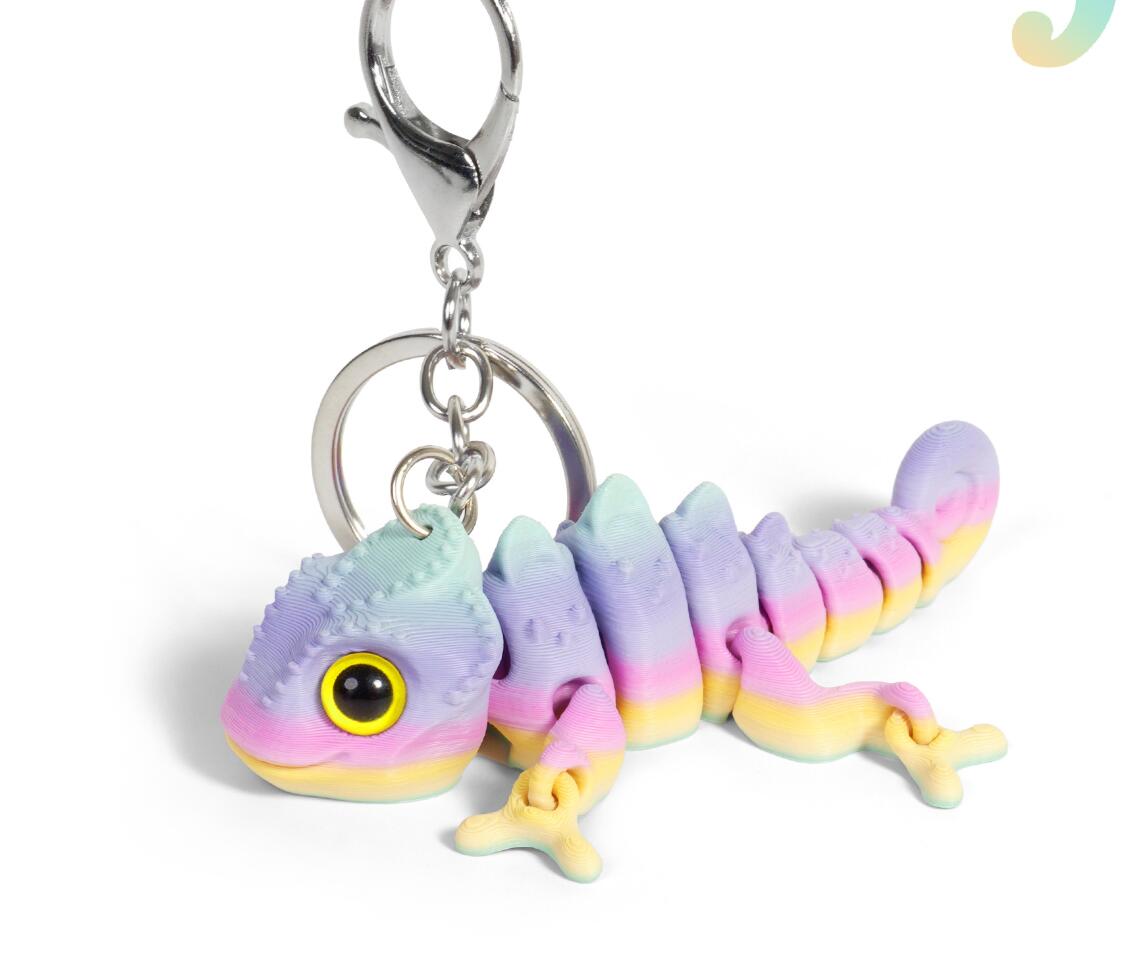 3D Printed Chameleon Keychain