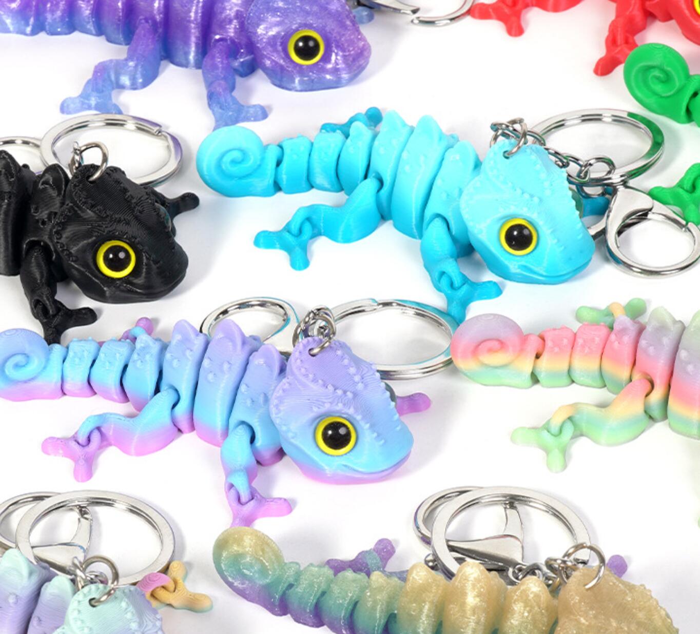 3D Printed Chameleon Keychain