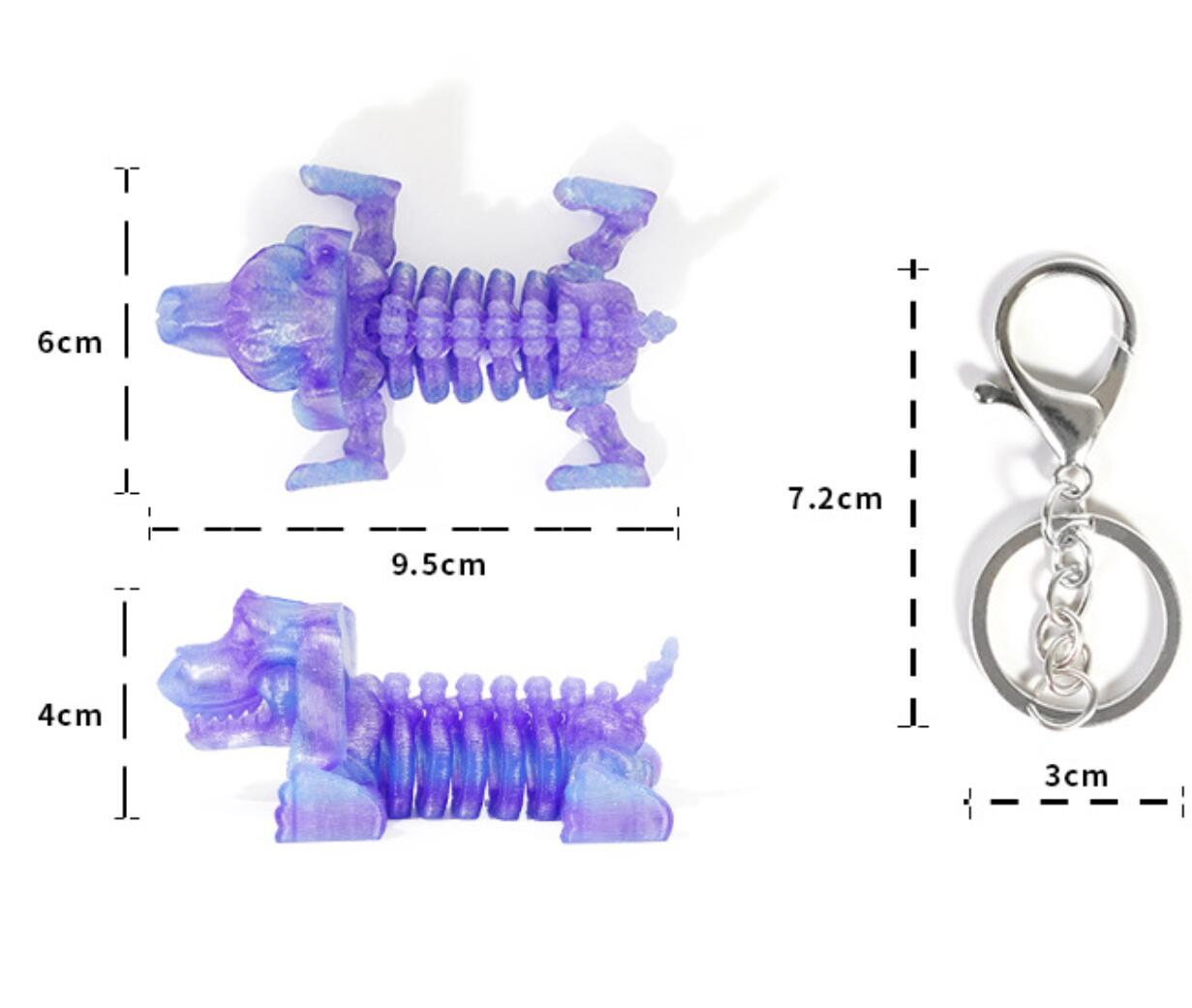 Skull Dog Toy Keychain