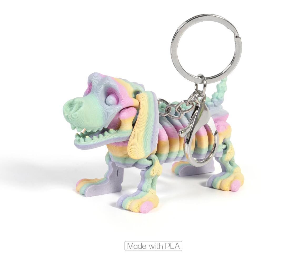 Skull Dog Toy Keychain