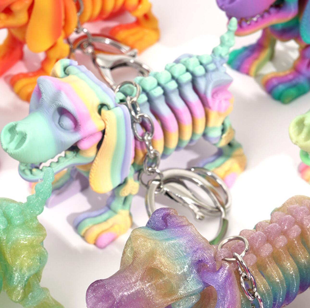 Skull Dog Toy Keychain