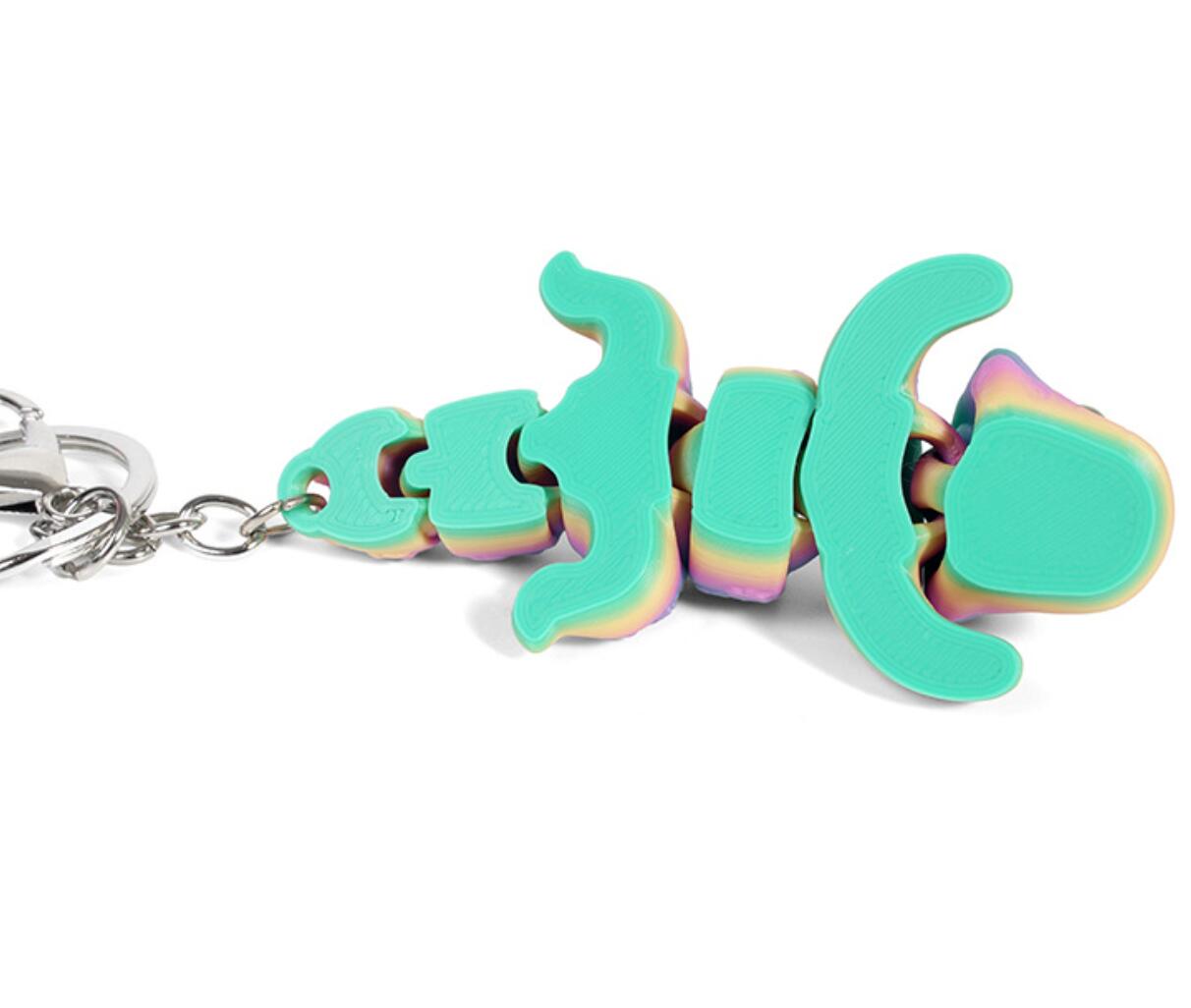 3D-Printed Cute Lucky Dragon Keychain