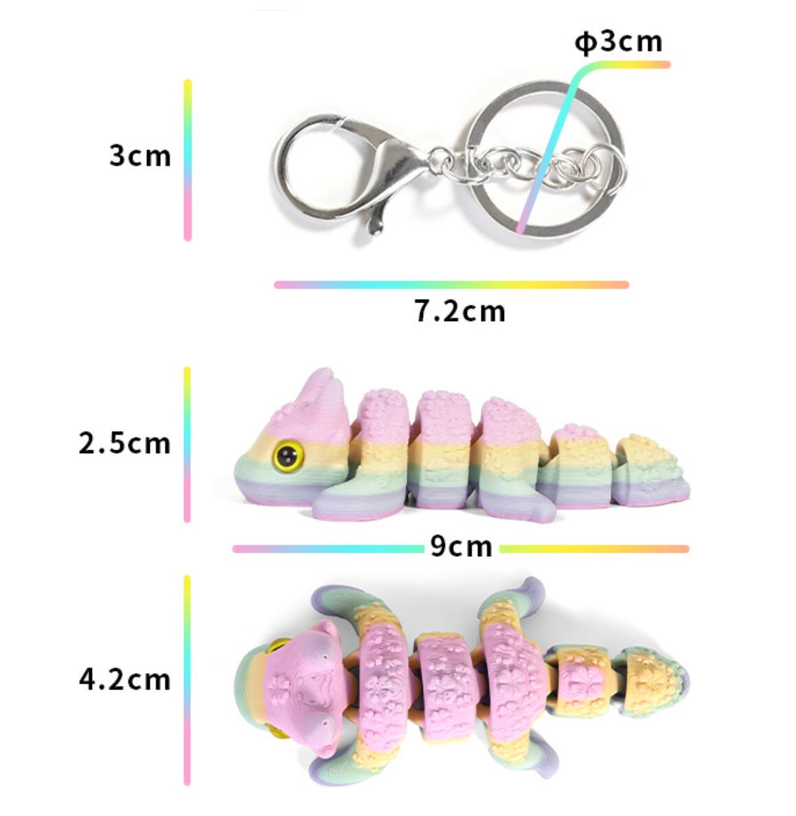 3D-Printed Cute Lucky Dragon Keychain