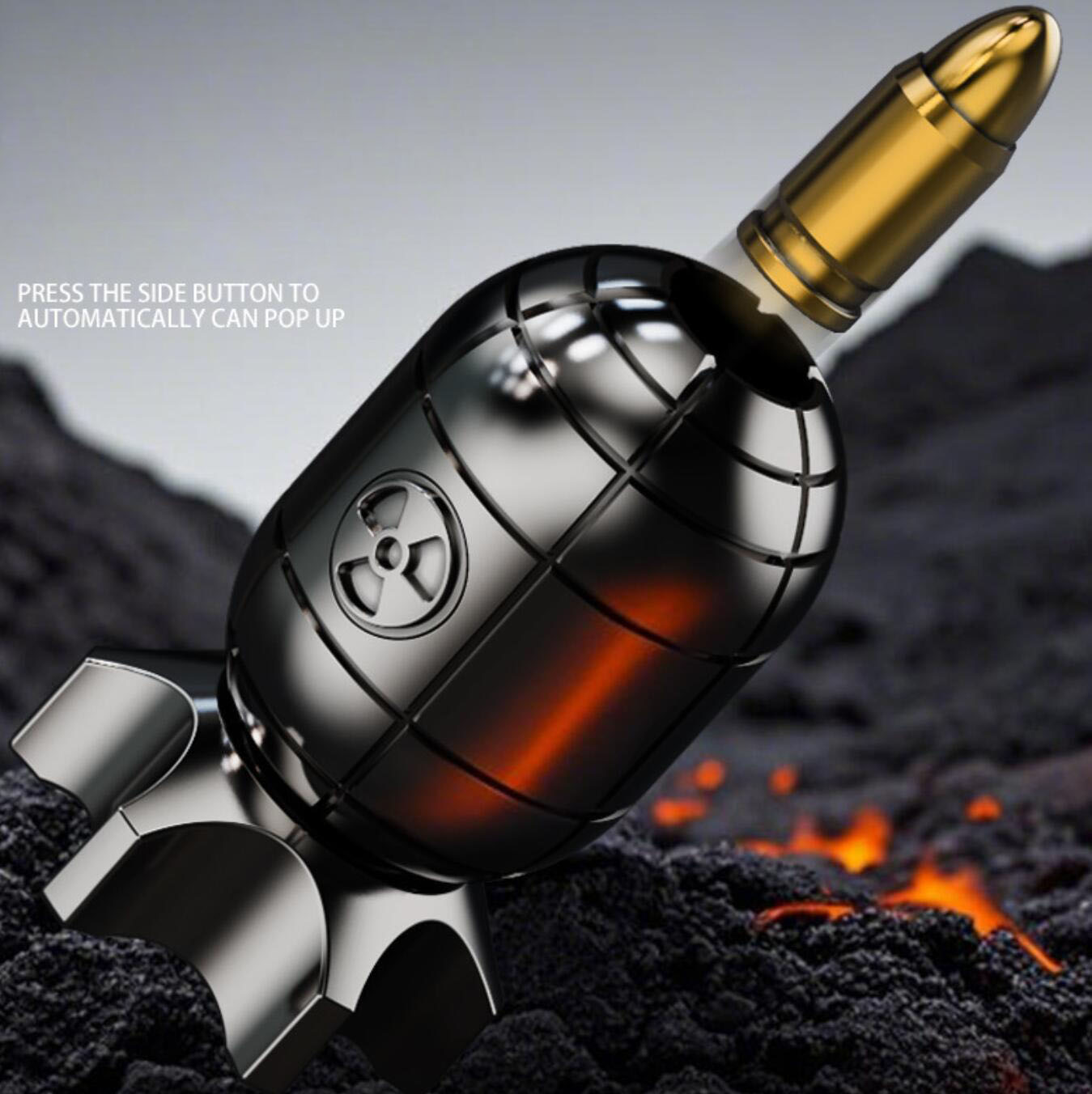 Little Boy Atomic Bomb Toy Spinning Bullet Model Keychain