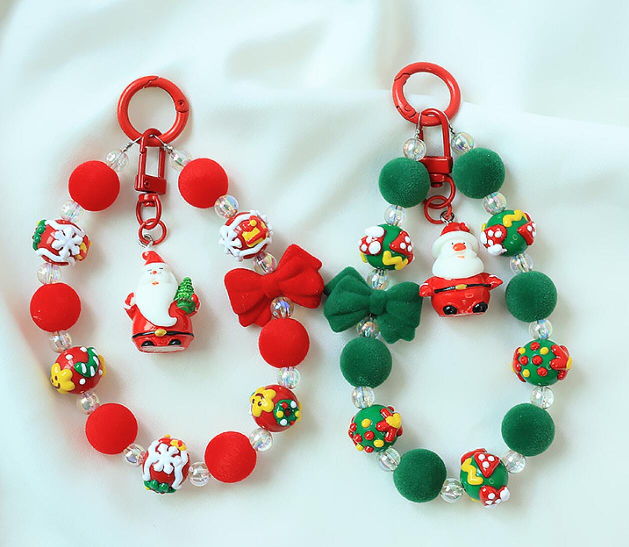 Christmas Beaded Keychain