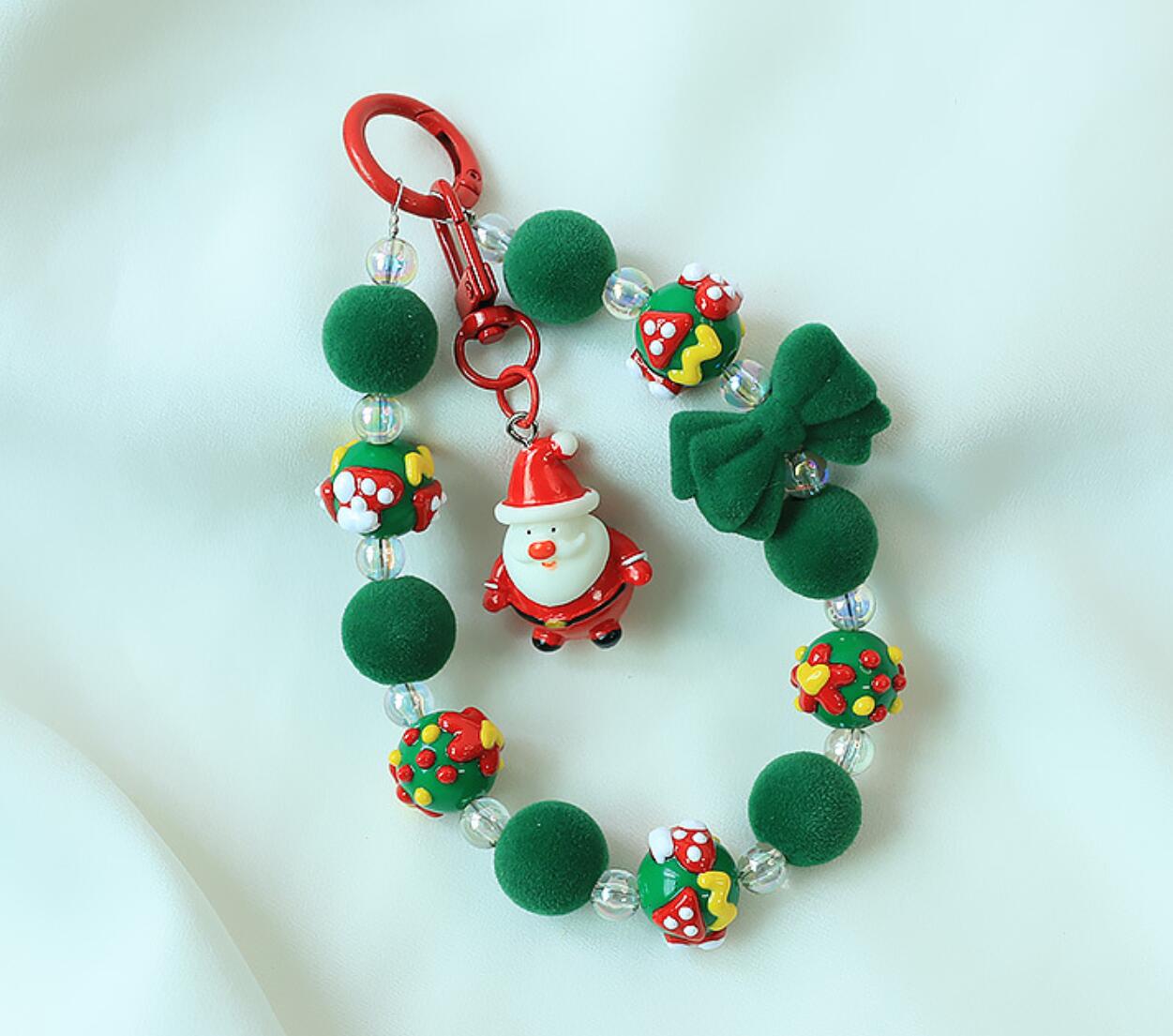 Christmas Beaded Keychain