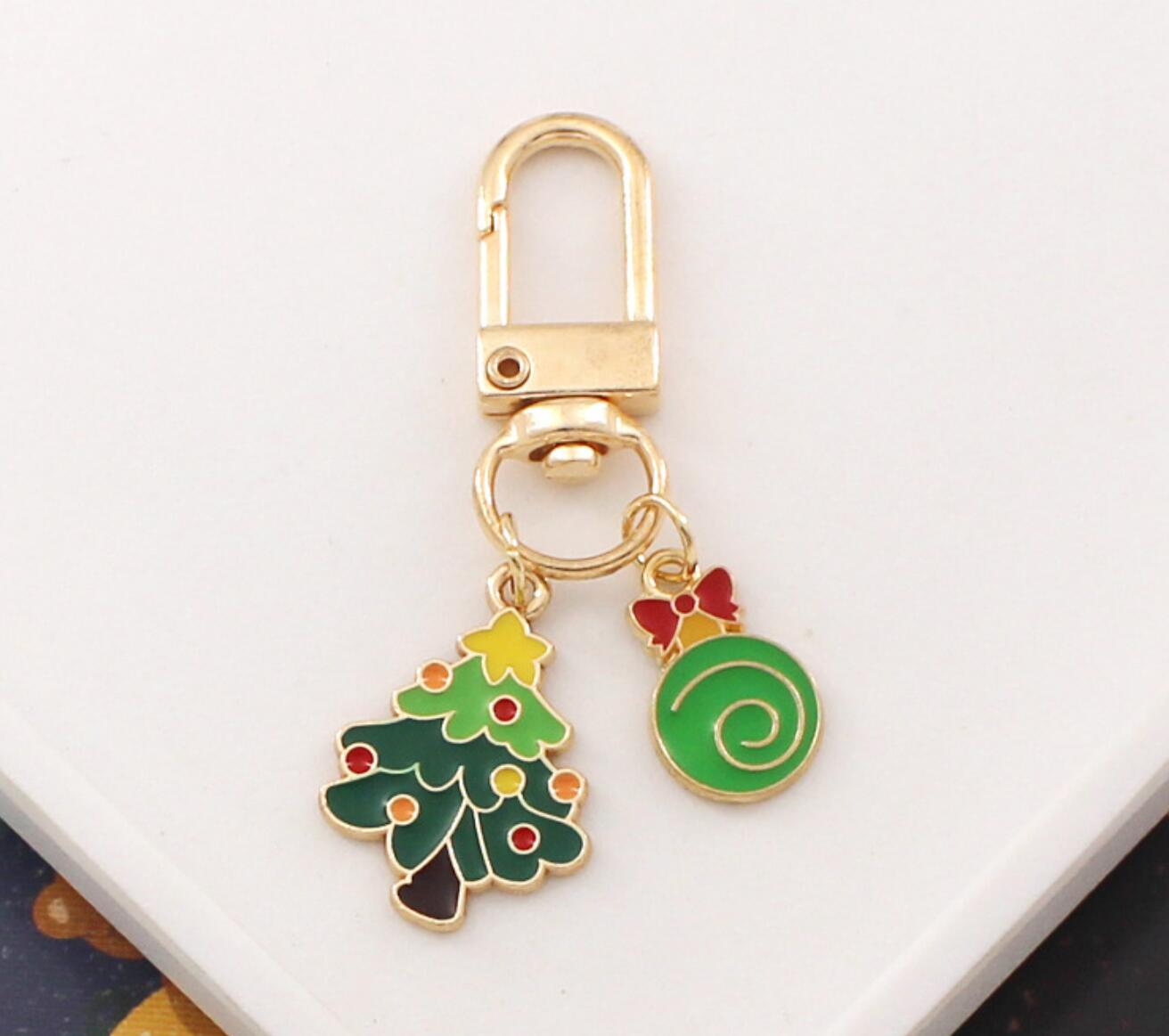 New Christmas Series Alloy Keychain