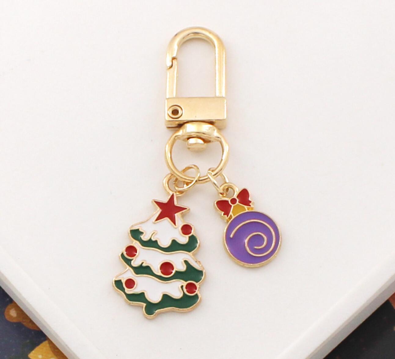 New Christmas Series Alloy Keychain