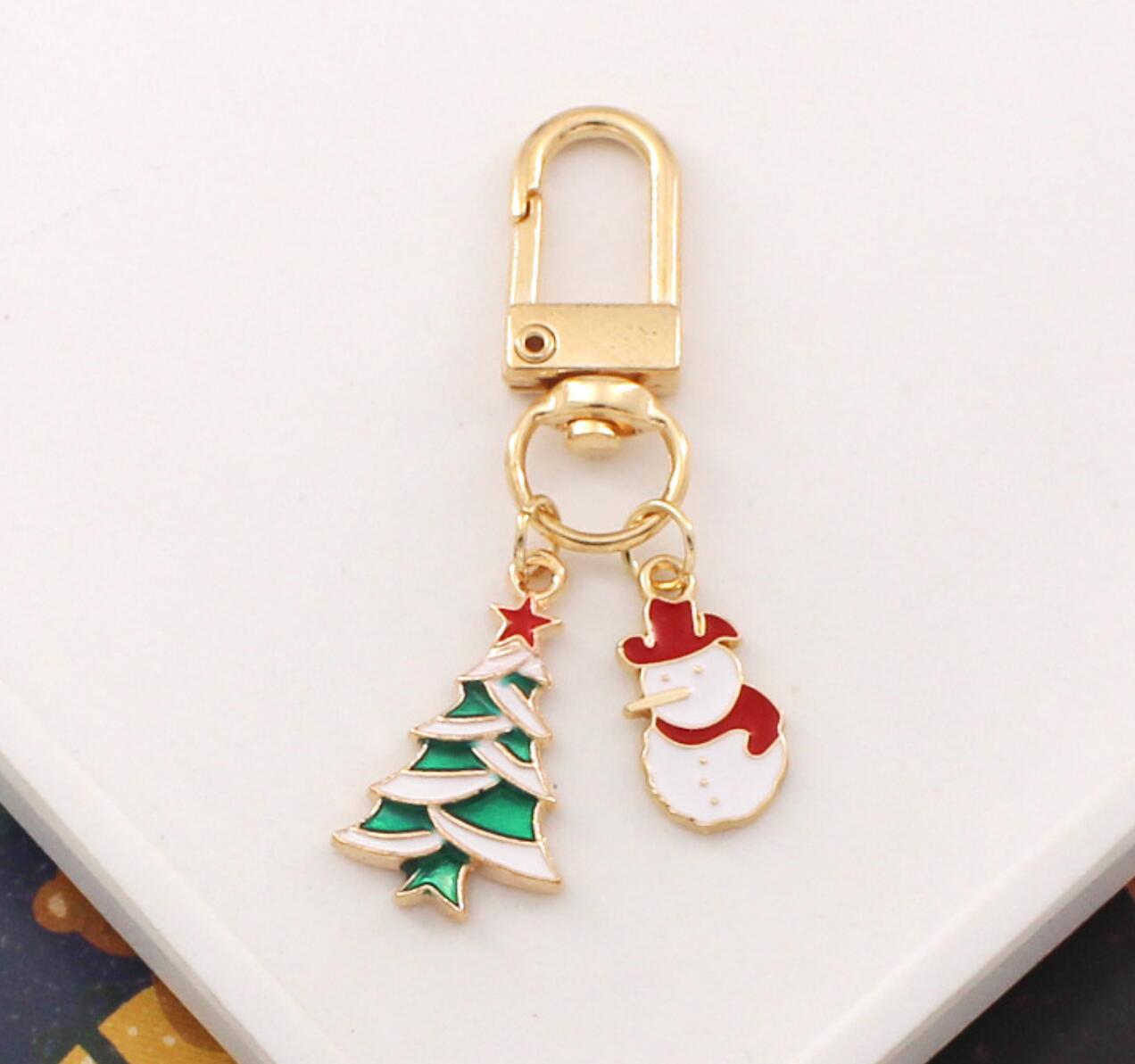 New Christmas Series Alloy Keychain