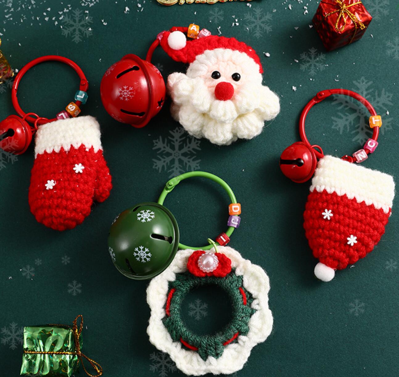 Handmade Plush Christmas Keychain